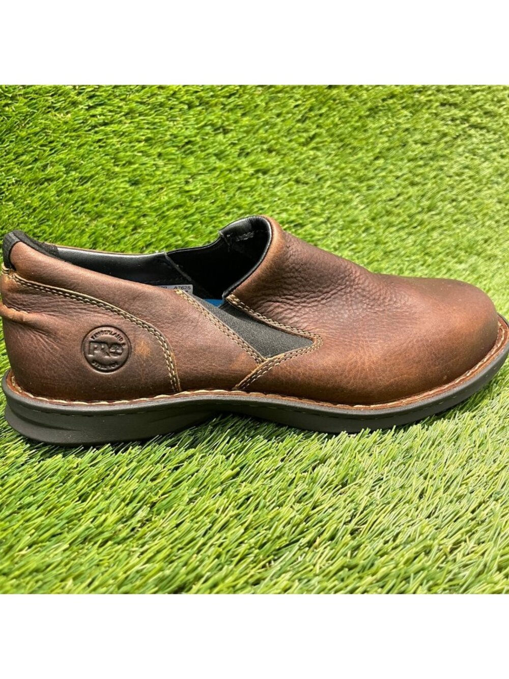 Timberland PRO Gladstone ESD Mens Size 8 Brown Steel Toe Safety Slip-On Shoes